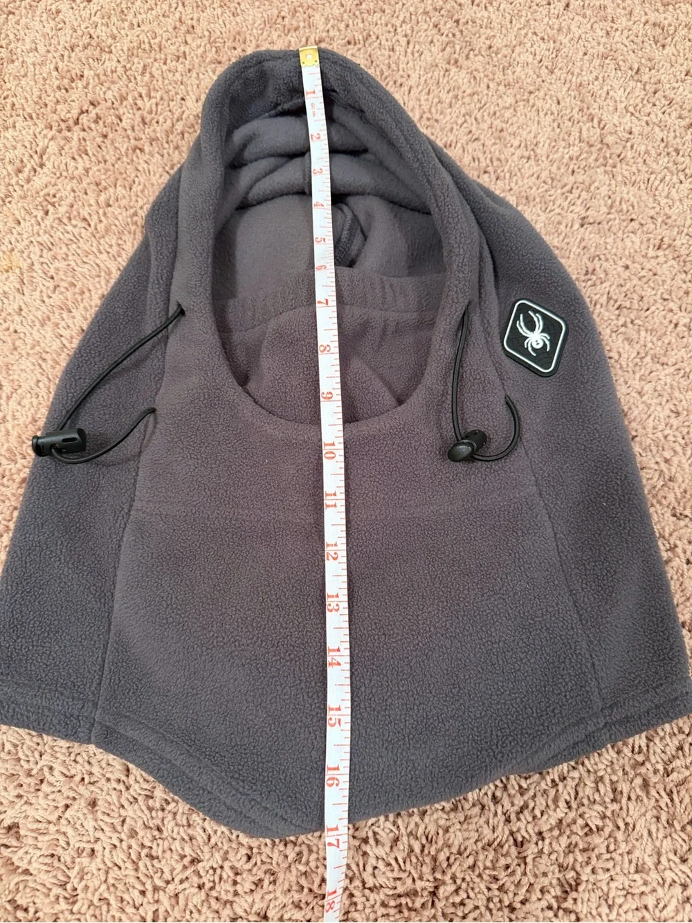 Men's Spyder Gray Fleece Hooded Neck Warmer Balaclava